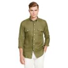 Polo Ralph Lauren Linen Utility Shirt Mill Olive