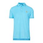 Ralph Lauren Custom Fit Piqu Polo Shirt Tropic Blue