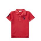 Ralph Lauren Cotton Mesh Polo Shirt Sunrise Red 3m