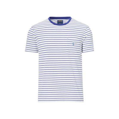 Ralph Lauren Custom Fit Striped T-shirt White/foster Blue