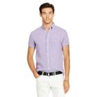 Polo Ralph Lauren Checked Linen Sport Shirt Purple/white