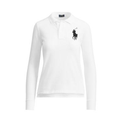 Ralph Lauren Skinny Fit Big Pony Polo White