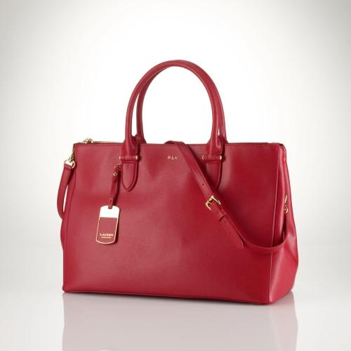 Ralph Lauren Lauren Newbury Double-zip Satchel Red