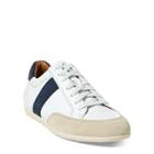 Ralph Lauren Price Leather Low-top Sneaker White/indigo/ivory