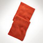 Polo Ralph Lauren Rib-knit Cashmere Scarf Orange