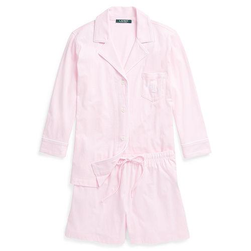 Ralph Lauren Lauren Cotton Jersey Sleep Short Set Think Pink