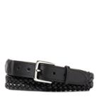 Polo Ralph Lauren Braided Vachetta Leather Belt Black