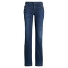 Ralph Lauren Button-trim Straight-leg Jean Admiral Indigo Wash