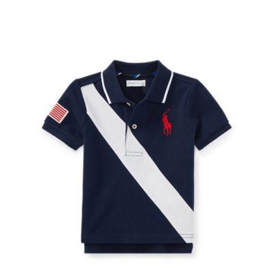 Ralph Lauren Cotton Mesh Polo Shirt Cruise Navy 6m