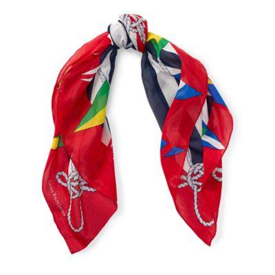 Ralph Lauren Nautical Cotton-blend Scarf Navy