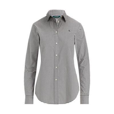 Ralph Lauren Houndstooth Button-down Shirt Mascarpone Cream/black