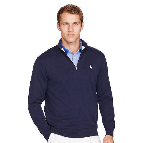Ralph Lauren Polo Golf Pima Cotton Half-zip Sweater French Navy