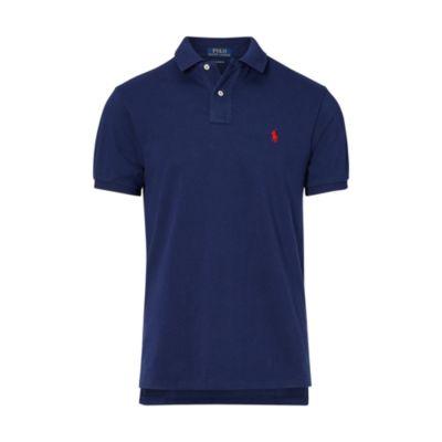 Ralph Lauren Custom Slim Fit Mesh Polo Newport Navy