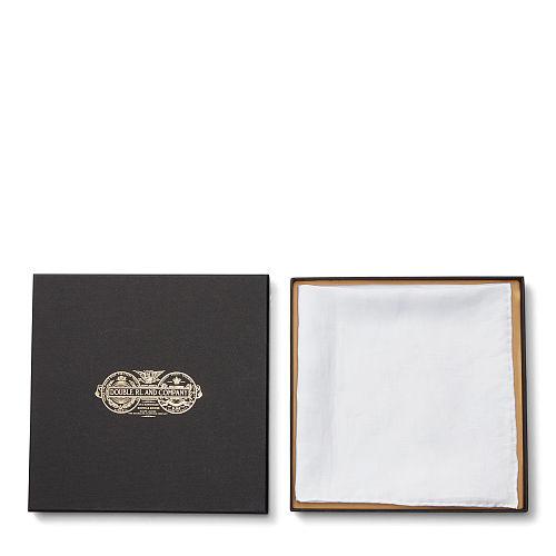 Ralph Lauren Rrl Linen Pocket Square White