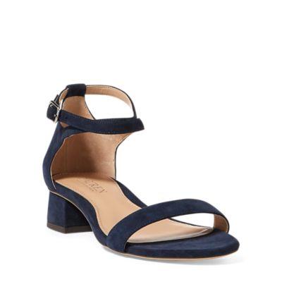Ralph Lauren Betha Suede Sandal Dark Midnight