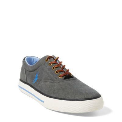 Ralph Lauren Vaughn Washed Twill Sneaker Black