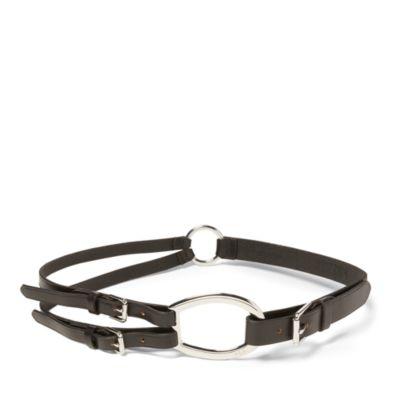 Ralph Lauren Tri-strap Leather Belt Black