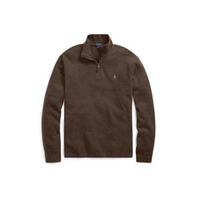 Ralph Lauren Estate Rib Half-zip Pullover Walker Brown Heather 3x Big