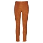 Ralph Lauren Eleanora Stretch Suede Pant Caramel