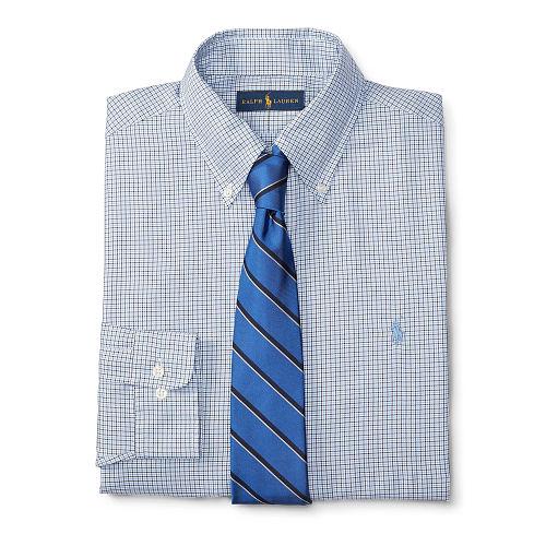 Polo Ralph Lauren Checked Twill Dress Shirt 1027b Blue/black