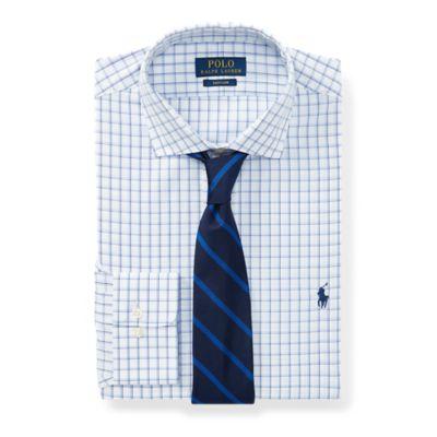 Ralph Lauren Slim Fit Checked Poplin Shirt 2238 White/blues