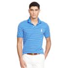 Ralph Lauren Polo Golf Custom-fit Striped Polo Diplomat Blue/white
