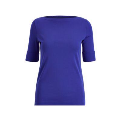 Ralph Lauren Cotton Boatneck T-shirt Empress Blue