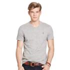 Polo Ralph Lauren Cotton Jersey V-neck T-shirt Dark Vintage Heather