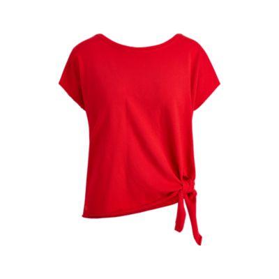 Ralph Lauren Tie-hem Cotton Top Lipstick Red