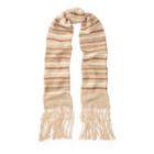 Ralph Lauren Striped Fair Isle Scarf Camel Tonal