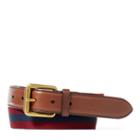 Polo Ralph Lauren Striped Webbed Cotton Belt Deep Wine/newport Navy