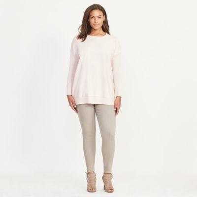 Ralph Lauren Twill-front Sweater Pale Rose