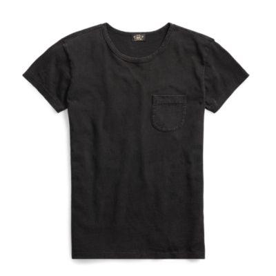 Ralph Lauren Indigo Cotton Pocket T-shirt Black Indigo