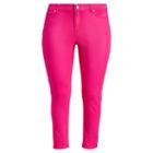 Ralph Lauren Lauren Woman Premier Cropped Skinny Jean Bold Pink Wash