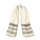 Ralph Lauren Oversize Striped Scarf Cream/grey Stripes