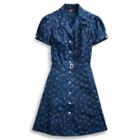 Ralph Lauren Floral Indigo Cotton Dress Rl-151 Indigo/white