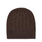 Ralph Lauren Wool-cashmere Herringbone Hat Warm Brown Hthr