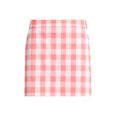 Ralph Lauren Moisture-wicking Gingham Skort Spring Mango Gingham