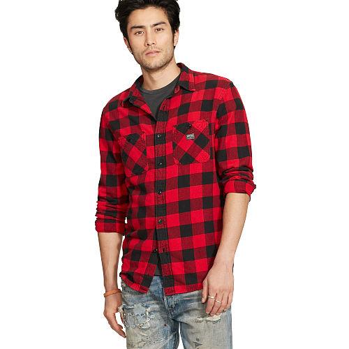 Ralph Lauren Denim & Supply Plaid Cotton Flannel Workshirt Parker Plaid