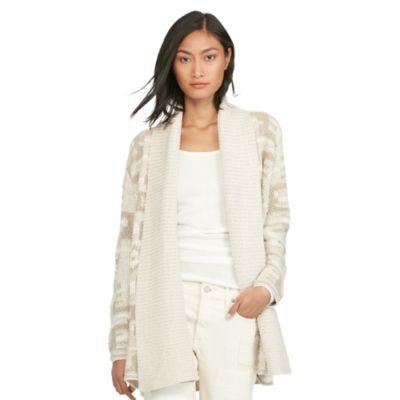 Ralph Lauren Open-front Silk-blend Cardigan Cream Multi