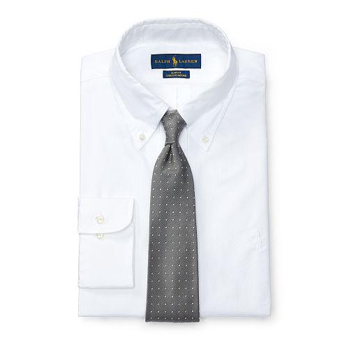 Polo Ralph Lauren Slim Fit Stretch Oxford Shirt White