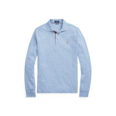 Ralph Lauren Custom Slim Long-sleeve Polo Campus Blue Heather