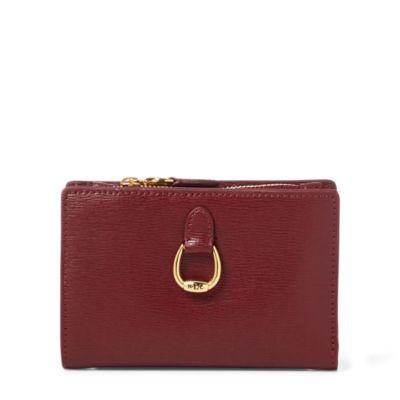 Ralph Lauren Compact Leather Wallet Merlot