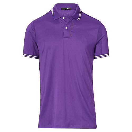 Ralph Lauren Rlx Golf Custom Fit Jacquard Polo Shirt Vivid Purple