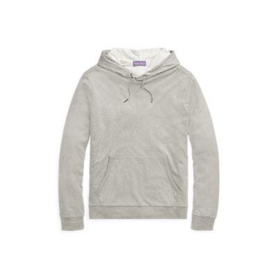 Ralph Lauren Cotton Lisle Hoodie Lt Grey/pearl Grey