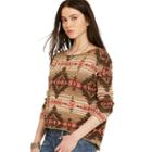 Ralph Lauren Denim & Supply Southwestern Cotton Sweater Brown Multi