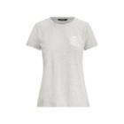Ralph Lauren Beaded-monogram Cotton T-shirt Pearl Grey Heather Sp