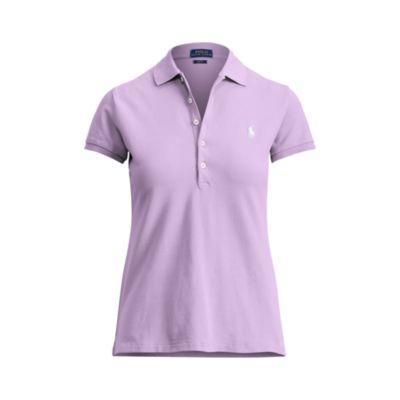 Ralph Lauren Skinny Stretch Mesh Polo Purple