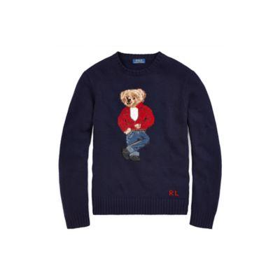 Ralph Lauren Polo Bear Wool Sweater Navy