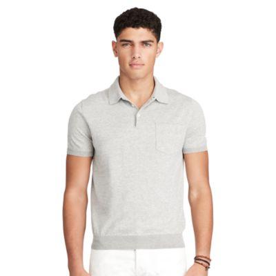 Ralph Lauren Cotton Short-sleeve Sweater Rugby Heather